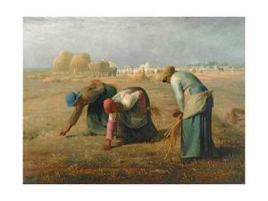 Foto van schilderij jean-francois millet de arenleesters 1857